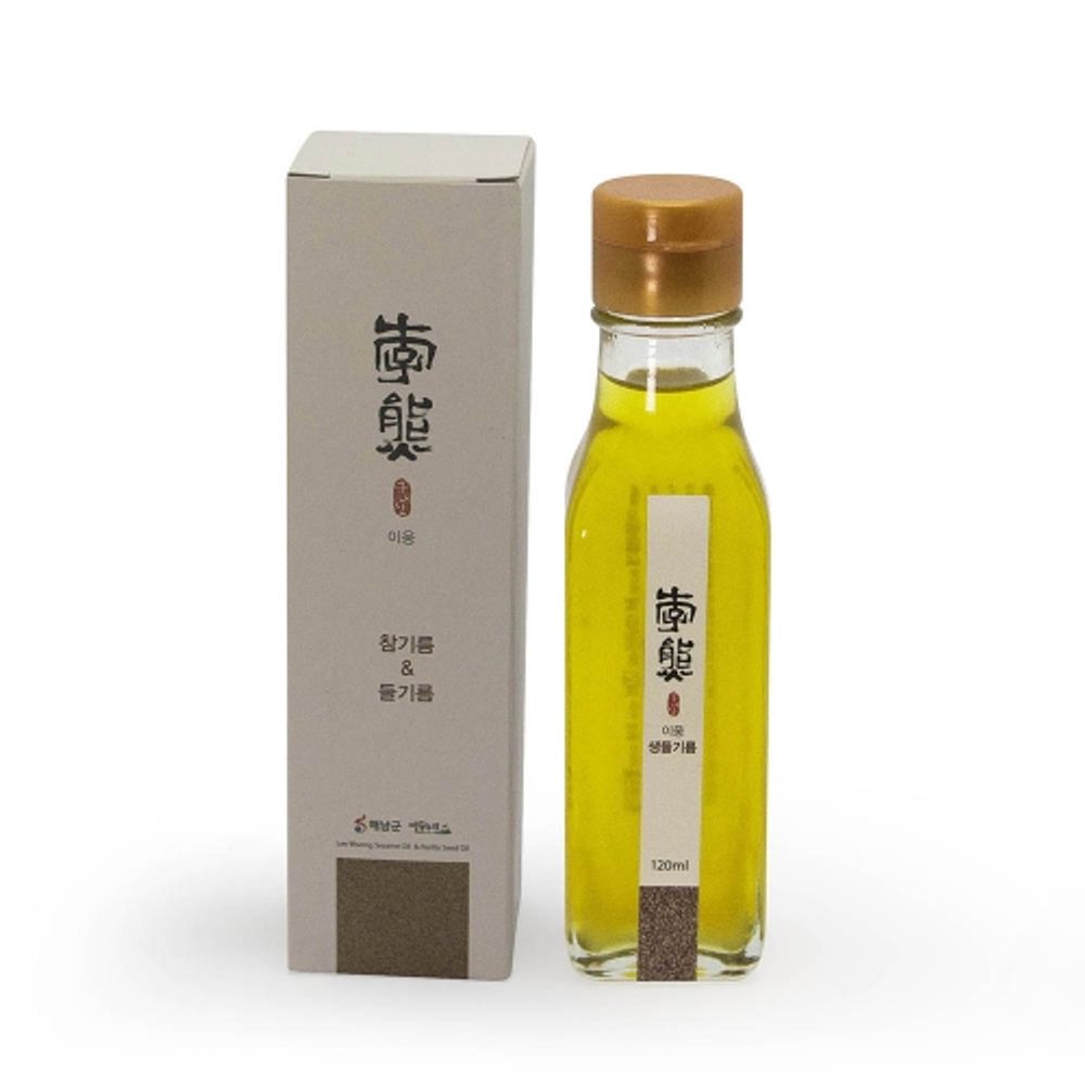 [Lee Woong Foods] 100% Korean raw perilla oil, Lee Woong Perilla oil, 120ml_ Made in Korea